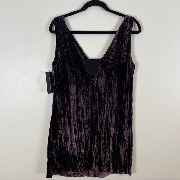 French Connection Theresa Mini Dress Crushed Velvet Purple Haze Size 6 N… - Picture 6 of 12